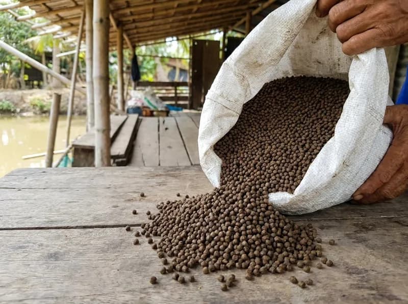 Thức ăn tôm thẻ 40% đạm số 3 – bao 25 kg